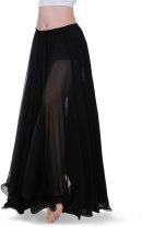 Belly Dance Skirt for Women, Chiffon Dancing Skirt, Family Photo Outfits, Flowy Long Skirt, Halloween Costume Gift
