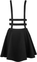 Women's Braces Skirt Pleated A-Line Suspender Mini Skirt