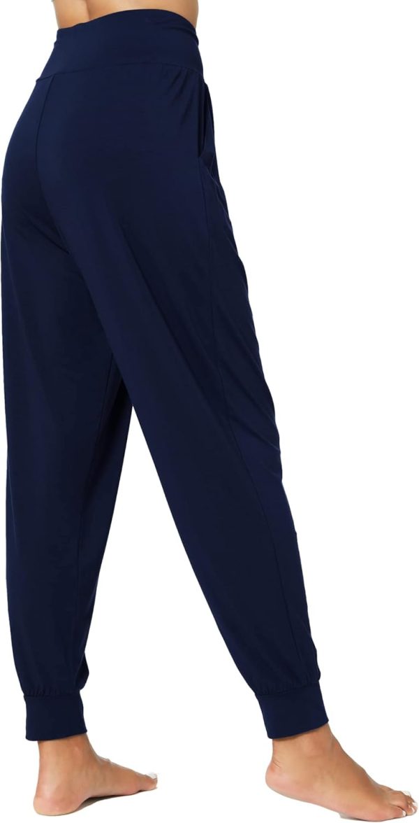 Womens Yoga Pants with Pockets - Viscose Made from Bamboo, High-Waist Joggers Sweatpants Lounge Pajama Bottoms - Image 2