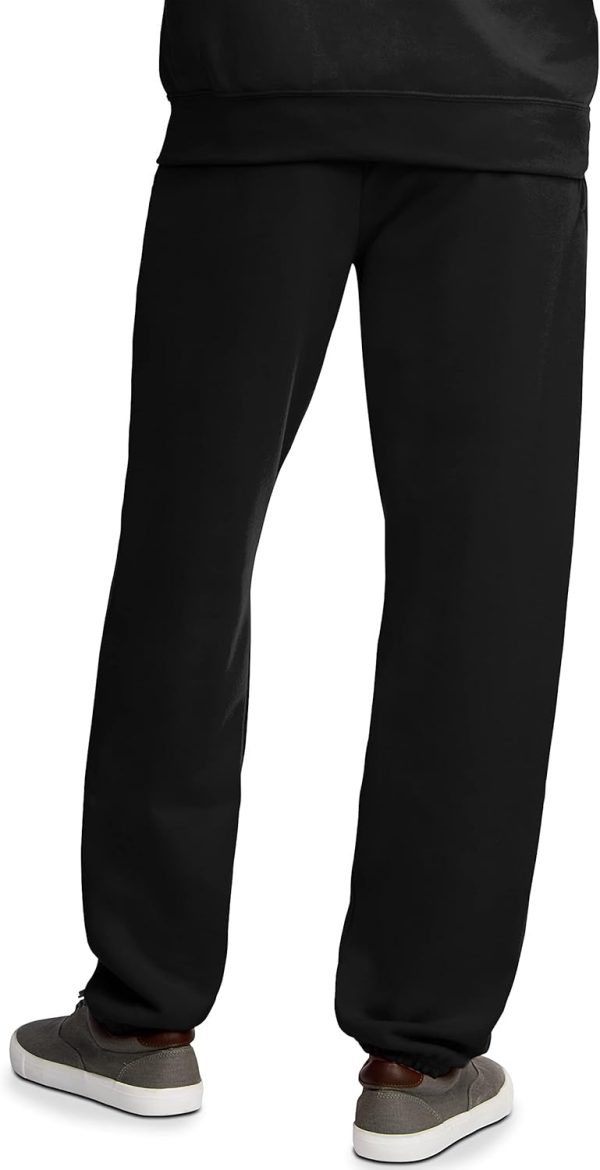 Fleece Elastic Bottom Sweatpants with Pockets, Relaxed Fit, Moisture Wicking, Breathable - Image 2