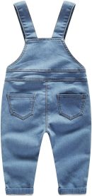 Baby & Little Boys/Girls Blue & Black Denim Overalls,Jean Workwear