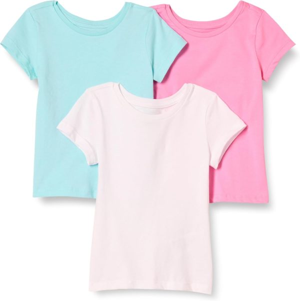 Girls and Toddlers' Short-Sleeve T-Shirt Tops (Previously Spotted Zebra), Multipacks