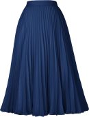 Women High Elastic Waist Pleated Chiffon Skirt Midi Swing A-line Skirts