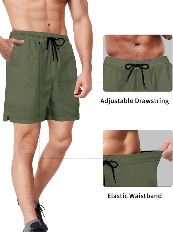 2 Pack Mens Athletic Shorts 5 Inch Inseam Workout Gym Running Shorts for Men Quick Dry Lightweight Summer Shorts - Image 2