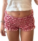 Women Lounge Shorts Floral Print  Low Rise Sexy Micro Shorts Elastic Pajama Bottoms Cute Sleep Shorts