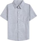 Mens & Boys Cotton Short Sleeve Casual Button Down Shirts, 12 Months - Men 2XL
