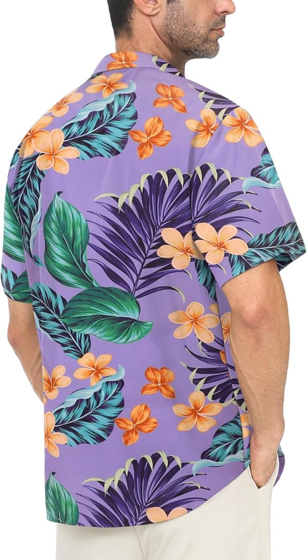 Hawaiian Shirt for Men with Pocket - Button Down Wrinkle-Resistant for Beach, Pool Parties (S-4XL) - Image 2