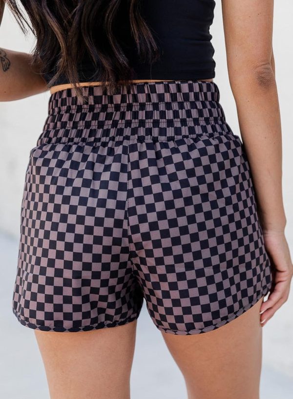 Shorts for Women Casual Pink Leopard High Waisted Athletic Shorts Shirred High Waist Daily - Image 2