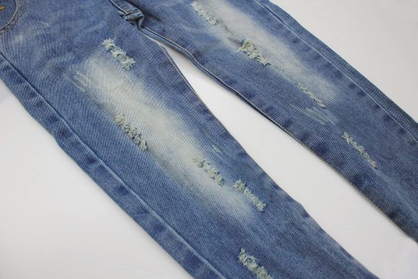 Girls Kids Overalls Jeans Adjustable Strap Ripped Denim Cute Jumper Jumpsuits Pants 6-13T - Image 2