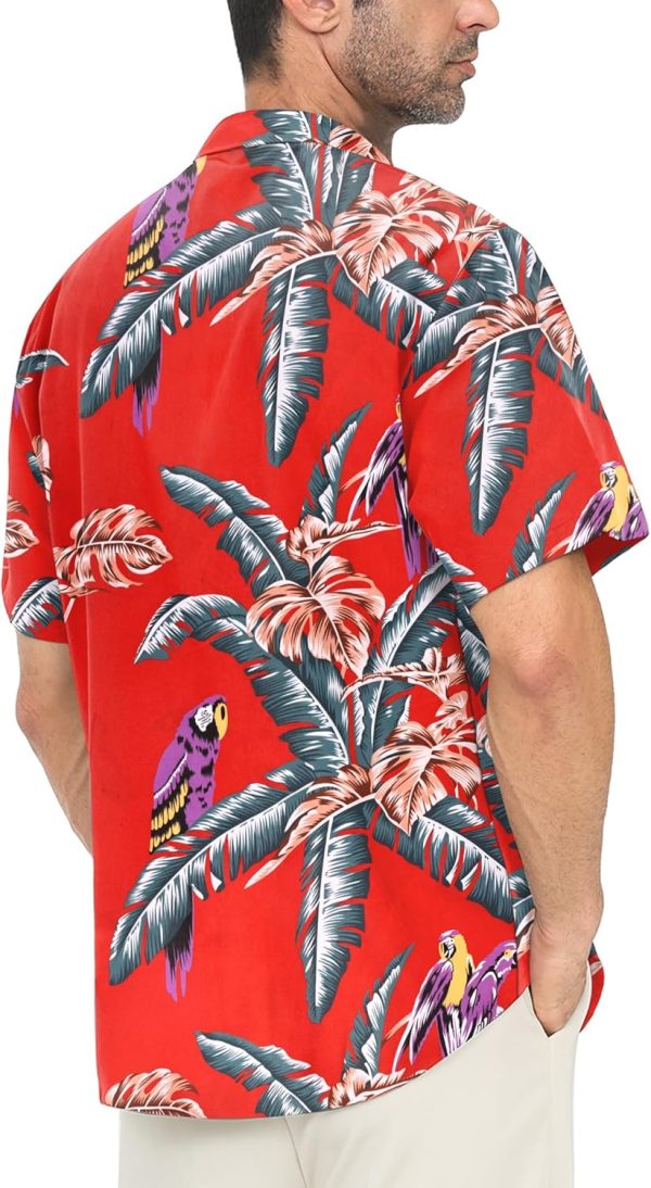 Hawaiian Shirt for Men with Pocket - Button Down Wrinkle-Resistant for Beach, Pool Parties (S-4XL) - Image 2