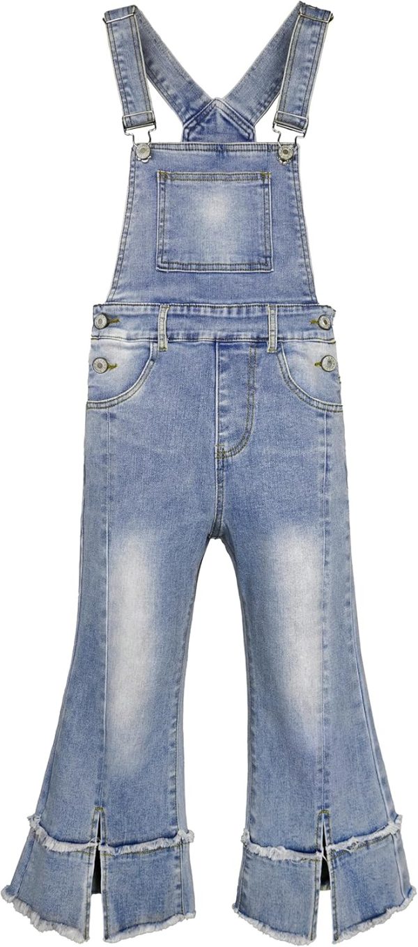 Girls Denim Overalls, Little Big Kids' Jean Dungarees Pants