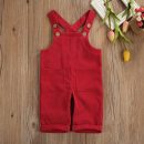 Toddler Baby Boy Girls Solid Overalls Romper Jumpsuit Suspender Bib Pants One-Piece Outift Clothes