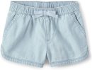 Baby Girls' and Toddler Pull On Chambray Shorts