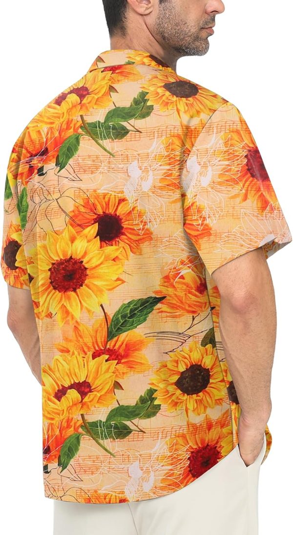 Hawaiian Shirt for Men with Pocket - Button Down Wrinkle-Resistant for Beach, Pool Parties (S-4XL) - Image 2