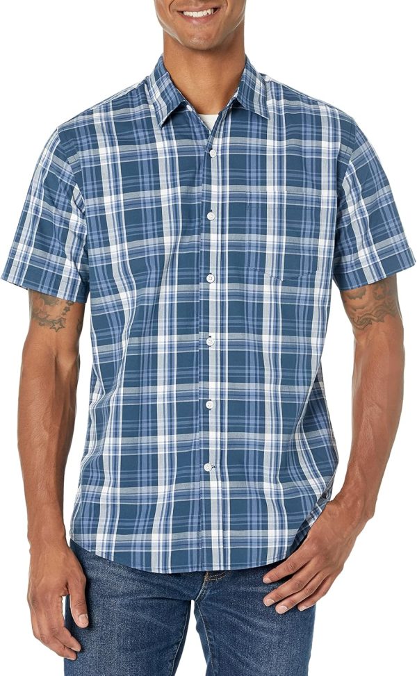 Men's Regular-Fit Short-Sleeve Poplin Shirt