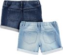 Girls' Denim Shorts, Pack of 2