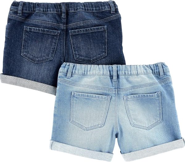 Girls' Denim Shorts, Pack of 2 - Image 2