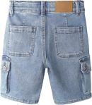 Denim Shorts,Elastic Band Inside Stretchy Cargo Jean Summer Pants